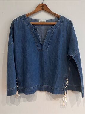 Madewell Denim Tunic Top - Blue XS